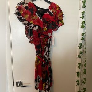 red black and yellow dress